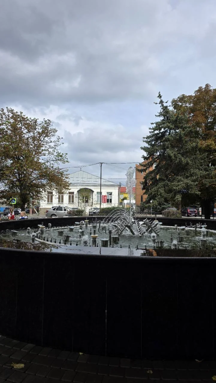 Фонтан в центре Павловской